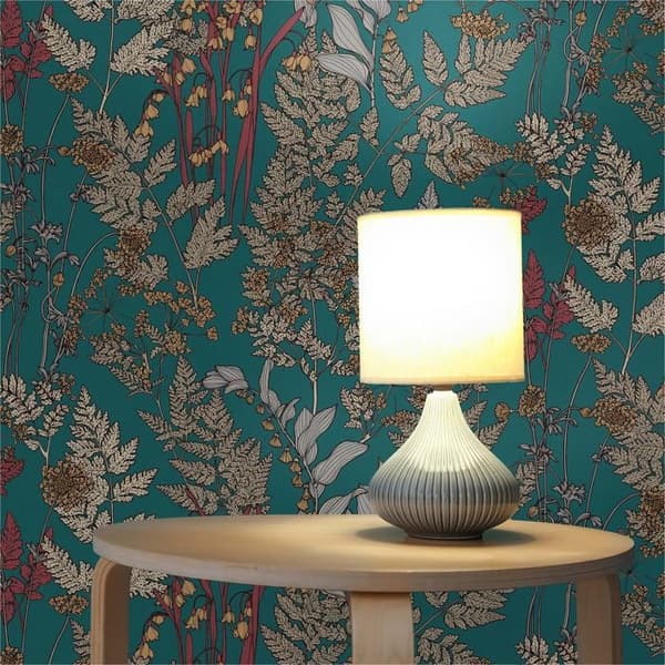 Tapet Blommor M1-No.1434 Non-woven tapet Blå Beige Floral Natur