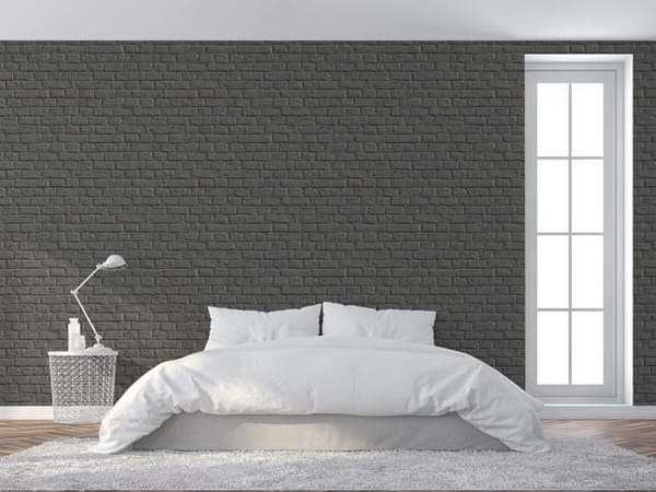 Tapet Pierre M1-No.270 Non-vävt tapet Grå Svart Sten Mur Tegel