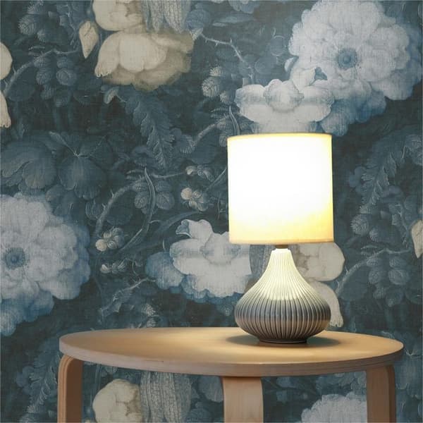 Papper Tapet Blommor M1-No.277 Blå Grön Blommigt Tapet Natur