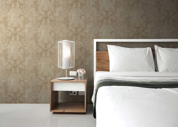 Barocktapet Giulia M1-No.1501 Beige Guld Klassiska Ornamenter
