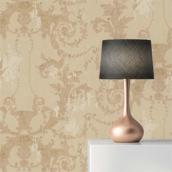 Barocktapet Giulia M1-No.1501 Beige Guld Klassiska Ornamenter