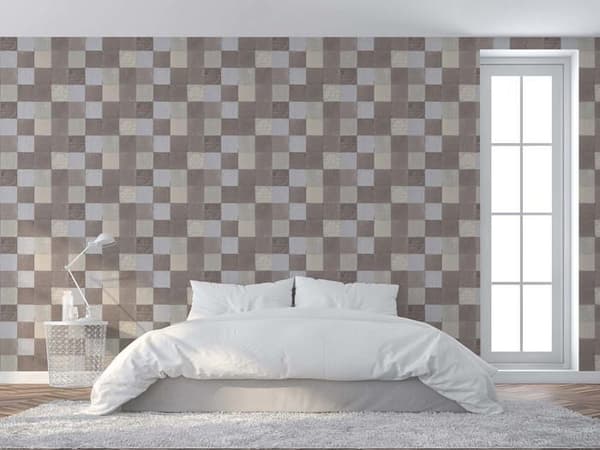 Tapet Kakel Luca M1-No.382 Grå Crème Geometriskt Hem