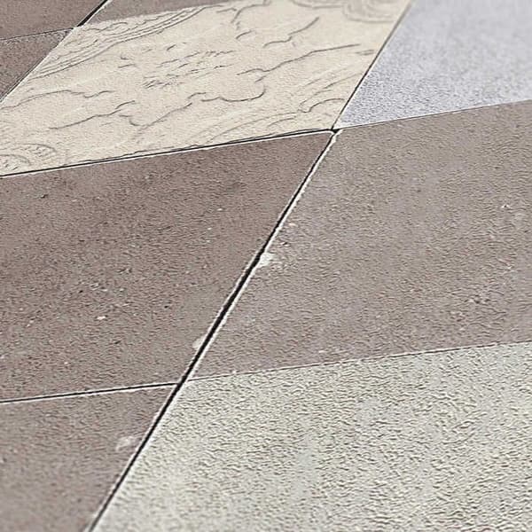 Tapet Kakel Luca M1-No.382 Grå Crème Geometriskt Hem