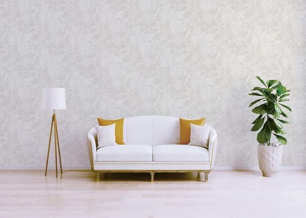 Papper Väggen Skog och Löv M1-No.371 Beige Crème Papper Väggen Skog