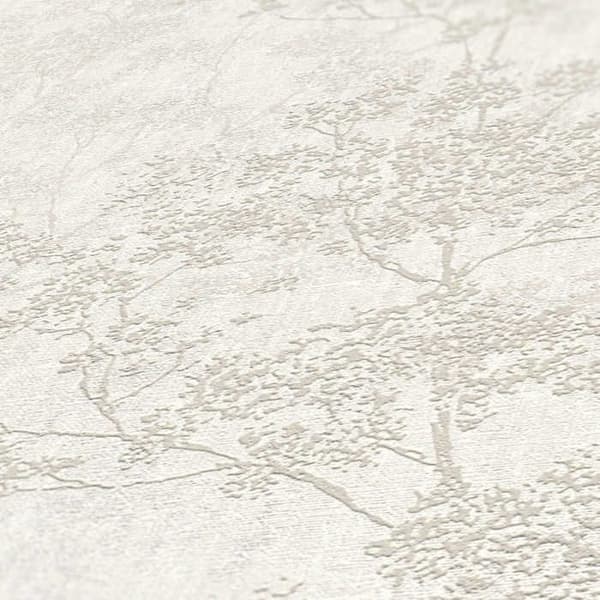 Papper Väggen Skog och Löv M1-No.371 Beige Crème Papper Väggen Skog