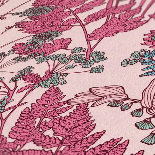 Tapet Blommor M1-No.1437 Non-woven tapet Röd Ros Blommig Natur