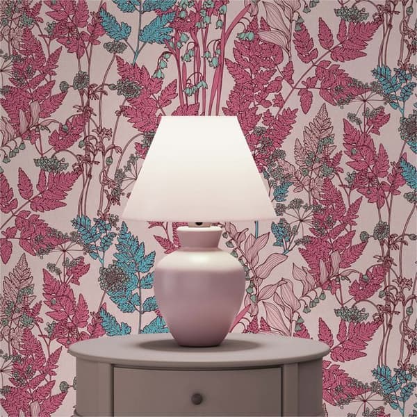 Tapet Blommor M1-No.1437 Non-woven tapet Röd Ros Blommig Natur