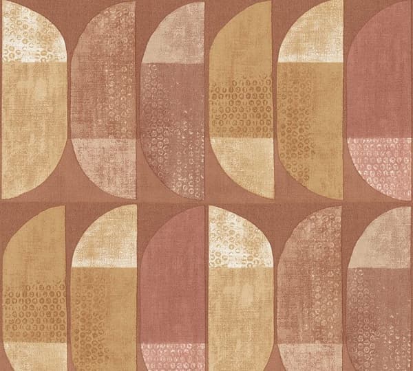 Grafiskt Tapet Roberto M1-No.1469 Orange Gul Geometrisk Skandinavisk