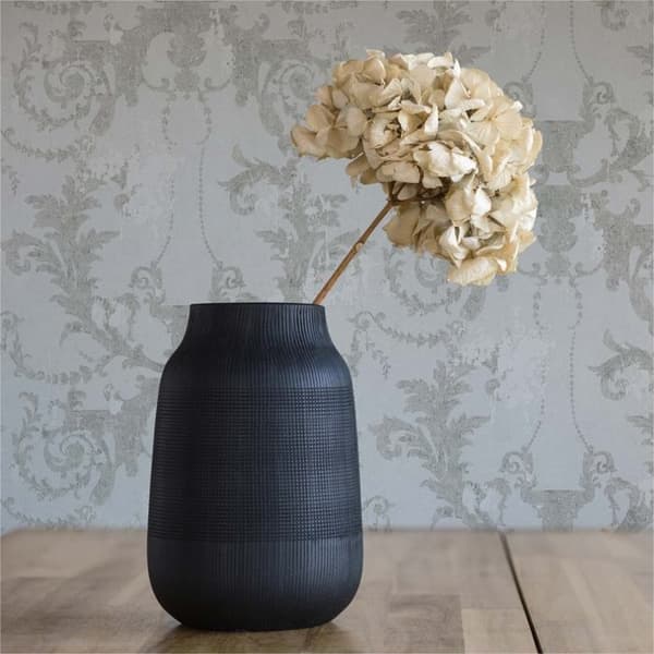 Barocktapet Giulia M1-No.1500 Grå Vit Klassiska Ornamenten