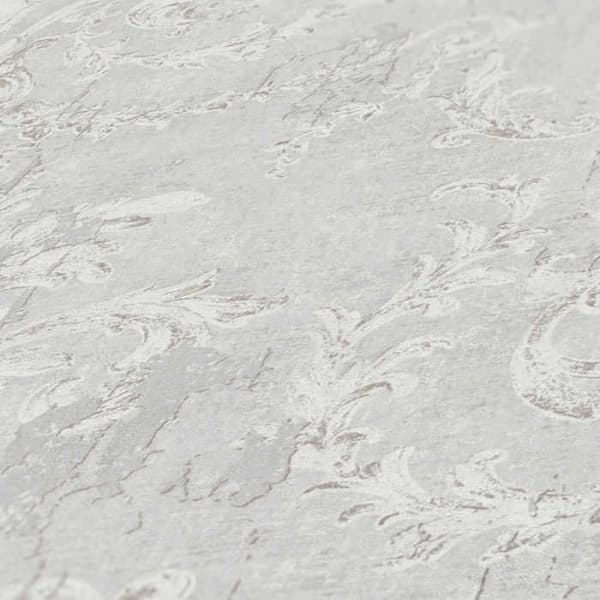 Barocktapet Giulia M1-No.1506 Grå Vit Klassiska Ornament