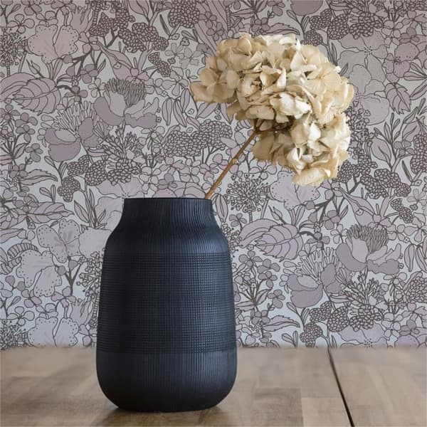 Tapetblad Bladverk Aleix M1-Nr.1456 Non-woven tapet Kräm Brun Blommig