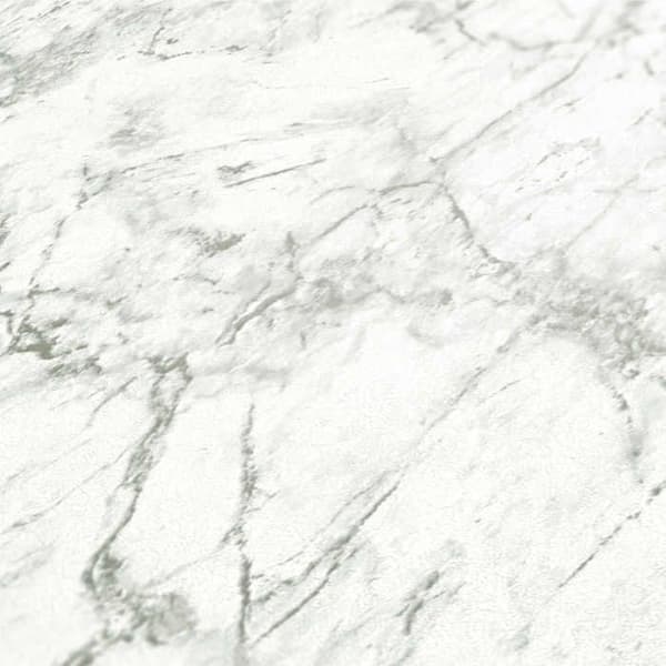 Papper Väggdekoration Marmorutseende Eleonora M1-No.166 Nonwoven Tapet Vit Grå