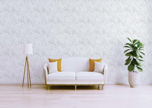 Papper Väggdekoration Marmorutseende Eleonora M1-No.166 Nonwoven Tapet Vit Grå