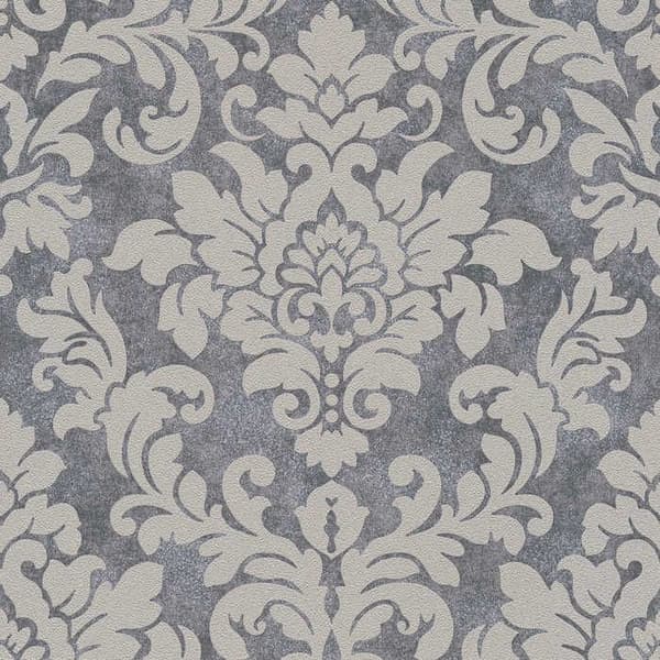 Barocktapet Samuel M1-No.327 Grå Beige Tapet med ornamenter