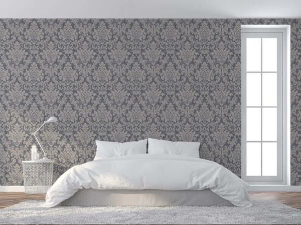 Barocktapet Samuel M1-No.327 Grå Beige Tapet med ornamenter