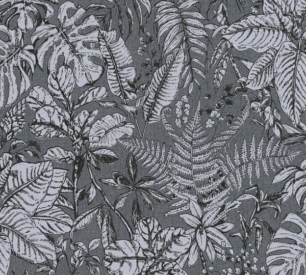 Tapet Träd Blad M1-No.1356 Non-woven tapet Grå Vit Blommig