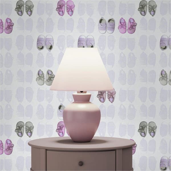 Tapet Barnrum M1-No.1564 Rosa Vit Chensure Barn