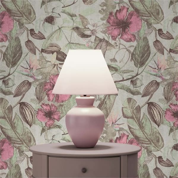 Tapet Blommor M1-No.1485 Non-woven tapet Rosa Grön Natur Blommig