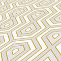 Miniatyrbild 4 av 4: Retro Tapet M1-No.1538 Guld Vit Geometrisk Grafisk