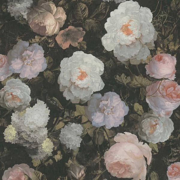 Tapet Rosor M1-No.498 Rosen Grön Blommigt Vintage Tapet