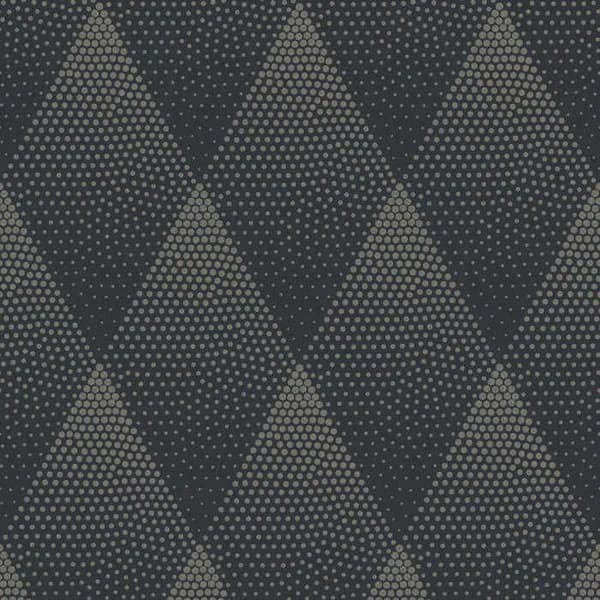 Papper med 3D-design Arianna M1-No.407 Guld med prickar Tapet Cirkel
