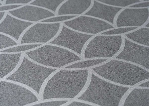 Grafiskt Tapet Tino M1-No.488 Grå Silver Geometriska Cirklar Retro