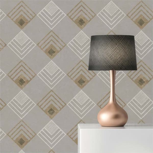Grafiskt Tapet Domenico M1-No.518 Grå Beige Tapet Design