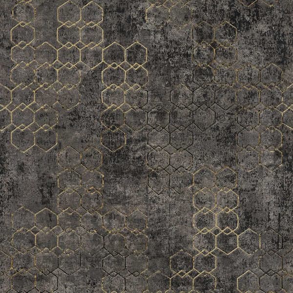 Grafiskt Tapet Carlo M1-No.424 Svart Guld Grafisk Design Tapet