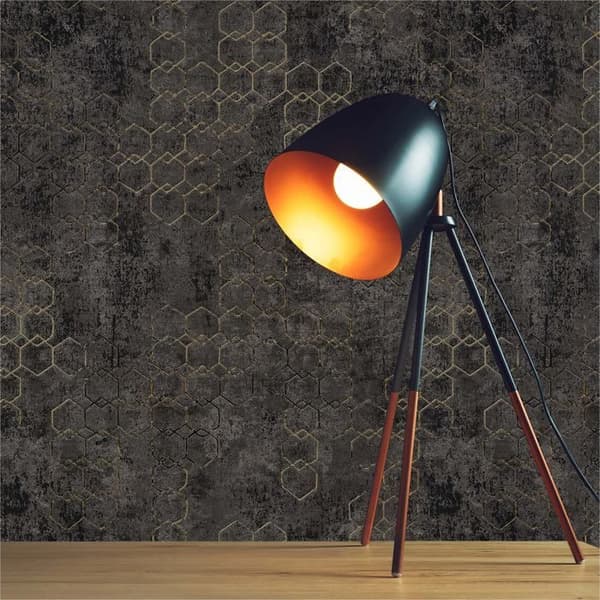 Grafiskt Tapet Carlo M1-No.424 Svart Guld Grafisk Design Tapet
