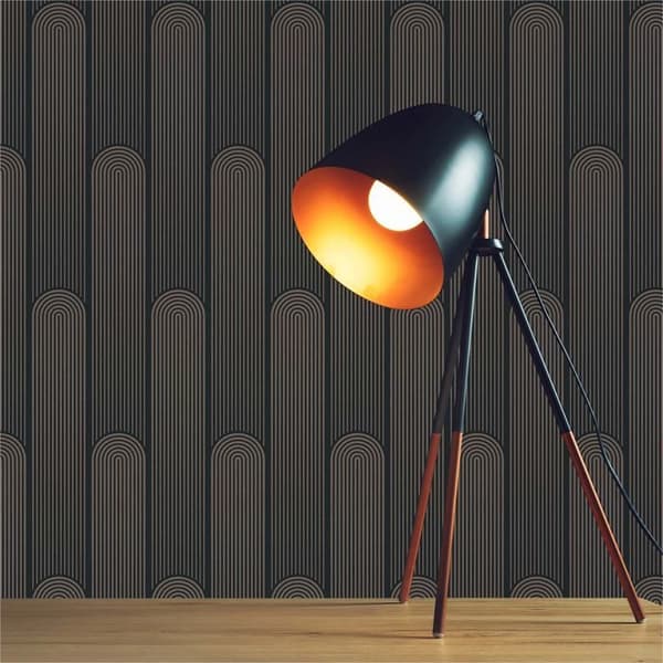 Grafiskt Tapet Carlo M1-No.511 Svart Beige Geometrisk Tapet