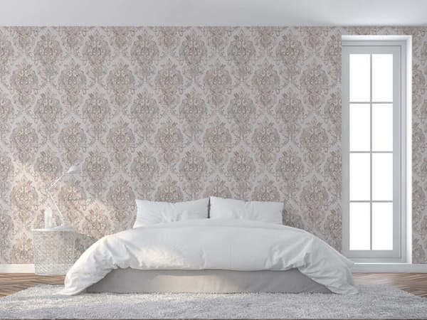 Papier Mönster Baroque Gioele M1-No.513 Crème Beige Baroque med ornamenter