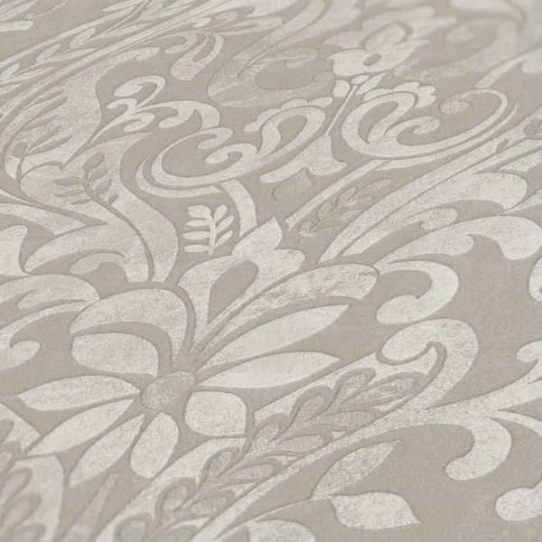 Barocktapet Gioele M1-No.515 Beige Crème Barock med ornamenter