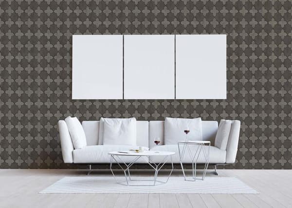 Papper Tapet Kakel Azzura M1-No.414 Grå Svart Geometrisk Tapet