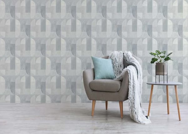 Grafisk Tapet M1-No.469 Grå Geometrisk Tapet