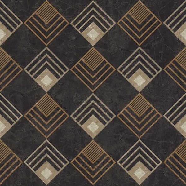 Vintage Tapet M1-No.517 Antracit Kräm Tapet Design