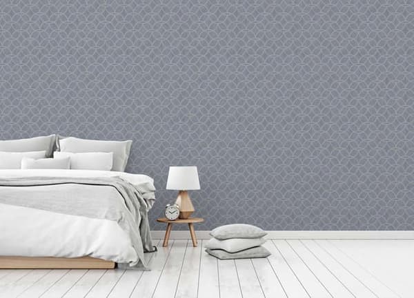 grafisk tapet Tino M1-No.487 non-woven tapet blågrå geometriska cirklar retro
