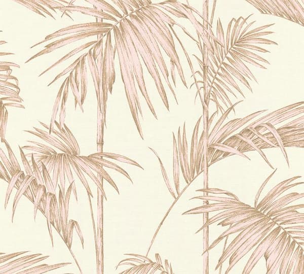 Tapet Camilla M1-No.1577 Non-vävd tapet Rosa Beige Palmträd