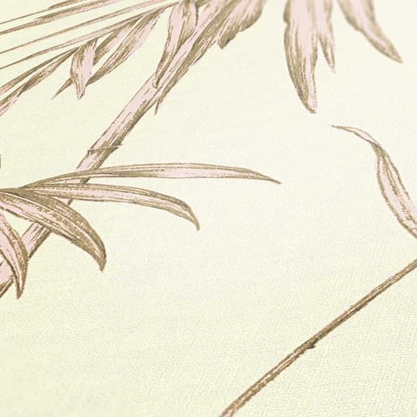 Tapet Camilla M1-No.1577 Non-vävd tapet Rosa Beige Palmträd