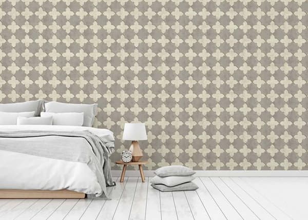 Grafiskt Tapet Meo M1-No.416 Grå Kräm Geometrisk Tapet