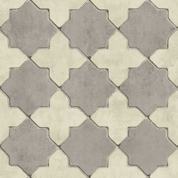 Grafiskt Tapet Meo M1-No.416 Grå Kräm Geometrisk Tapet