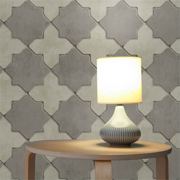 Grafiskt Tapet Meo M1-No.416 Grå Kräm Geometrisk Tapet