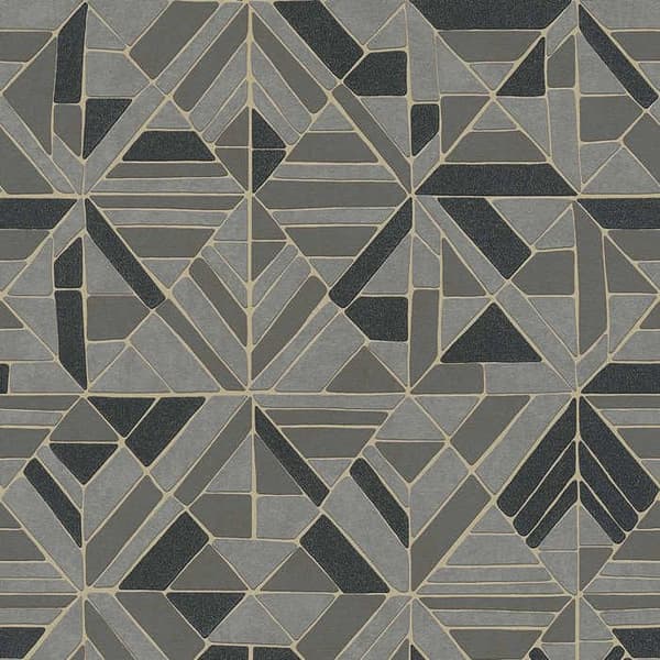 Grafisk Tapet Carlo M1-No.454 Brun Svart Retro Vintage