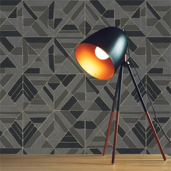 Grafisk Tapet Carlo M1-No.454 Brun Svart Retro Vintage