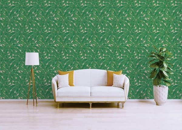 Tapet Ginevra M1-No.1589 Non-vävd tapet Grön Guld Palm
