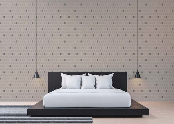 Grafiskt Tapet Domenico M1-No.1647 Taupe Antracit Struktur