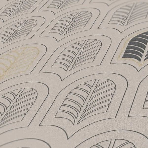 Grafiskt Tapet Domenico M1-No.1647 Taupe Antracit Struktur