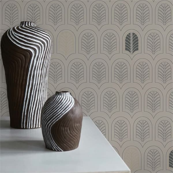 Grafiskt Tapet Domenico M1-No.1647 Taupe Antracit Struktur