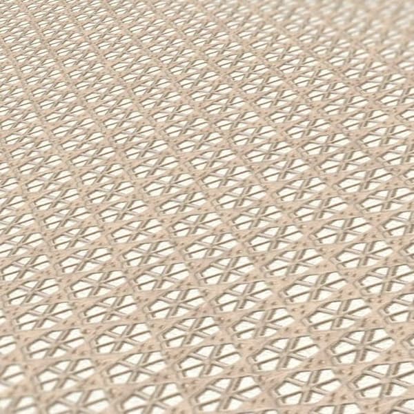 M1-No.1753 Obehandlat tapet Beige Crème Geometrisk