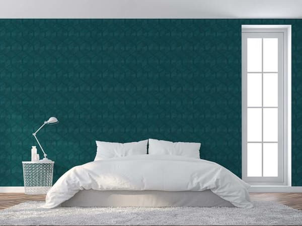TADESSI grafiskt tapet Carlo M1-No.1801 non-woven tapet vatten blå koppar geometrisk vardagsrum sovrum kök