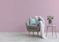 Miniatyrbild 4 av 5: Enfärgad Tapet M1-No.3322 Non-woven Tapet Rosa Enfärgad Tapet